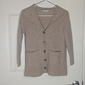 Madewell 100% Merino Wool Button Front Cardigan Sweater | Small